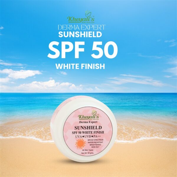 SUNSCREEN SPF 50 WHITE FINISH - 50 GMS