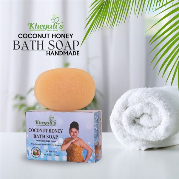 Coconut & Honey Hand Made Bath Soap 75 GMS (pack of 3) (3 x 75g)